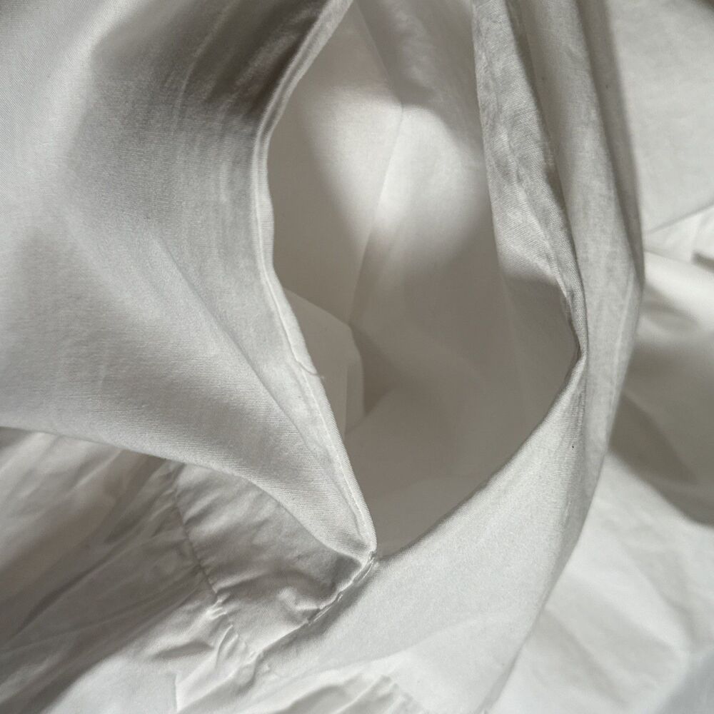Wayward Fancies Eshakti Dress XL White Poplin Tiered Embroidered Tie Sleeve - Picture 7 of 7